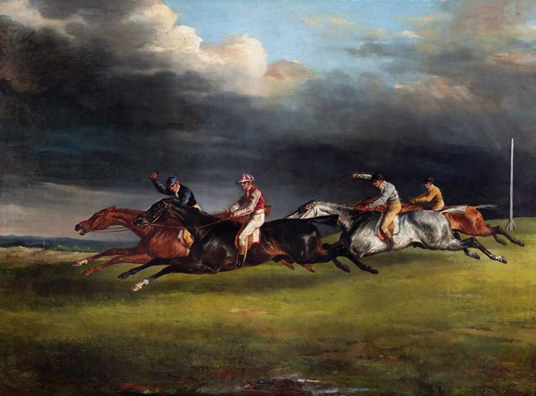 Theodore   Gericault The Epsom Derby (mk09) oil painting image